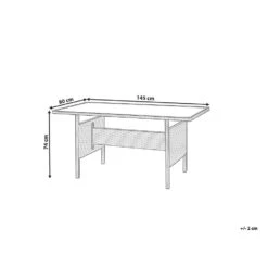 Beliani Tuintafel VITERBO - Grijs Pe Rotan 6 Beliani Tuintafel VITERBO - Grijs Pe Rotan -Beliani Winkel b0c04a17d0044943ac6b8f5dad19fe86