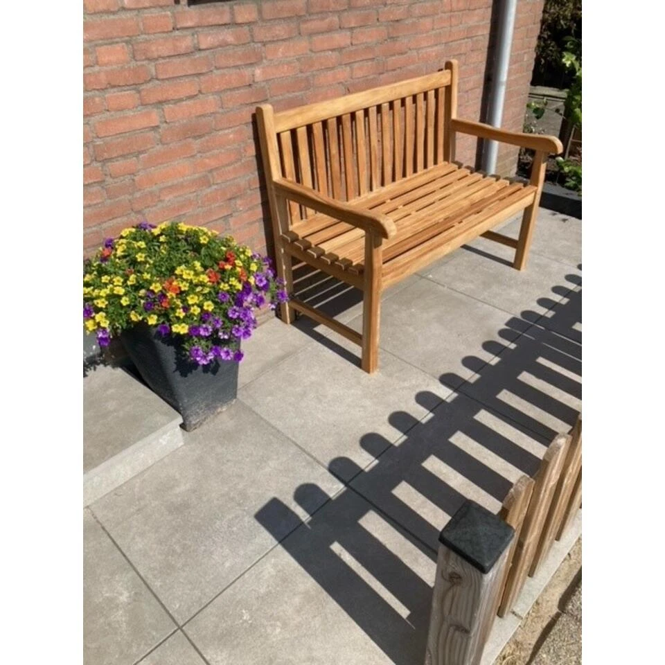 VDG Teak Houten Tuinbank Bison - 120 Cm 3 VDG Teak Houten Tuinbank Bison - 120 Cm - Afbeelding 3