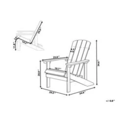ADIRONDACK - Tuinstoel - Grijs - Kunsthout -Beliani Winkel b1dca6eae8c046c1ab2ab29a78f40329