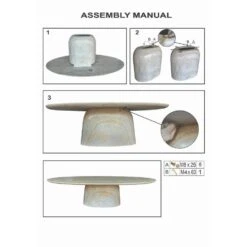 Tuintafel Ovaal - Naturel Travertin - 200x100x74cm - Myrna -Beliani Winkel b299d943ed8c414a8fc4b64b882f1309 3