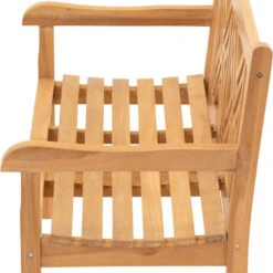 Les - Cross Bank Teak 150x64x92cm -Beliani Winkel b30c2ae954cc441bada2ae1bd4792d7a