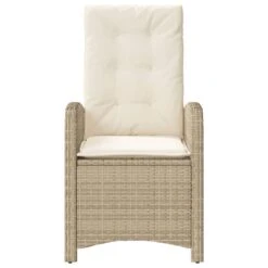 VidaXL - Tuinstoel Verstelbaar Met Kussens - Beige - Poly Rattan - 57x58.5x93 Cm -Beliani Winkel b403065ec32a44cba2fd8efd2d23e185