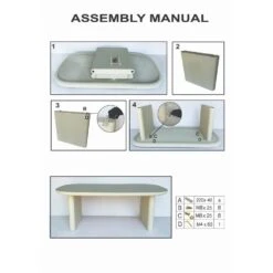 Tuintafel Deens Ovaal - Beige Betonlook - 300x100x75cm - Maya -Beliani Winkel b454a8e1b07a4a5dbab0a62b356cc742