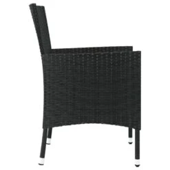 VidaXL - Buitenstoelen - Kussens - Zwart - Poly Rattan - 4 Stuks -Beliani Winkel b4ee7d6df8c94e8cadfb7a1e1e539ad9