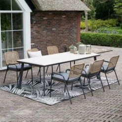 Garden Impressions Penedo Tuintafel 230x100 Cm - Light Teak Vironwood -Beliani Winkel b5080848104a428d8efb1791efe870e9