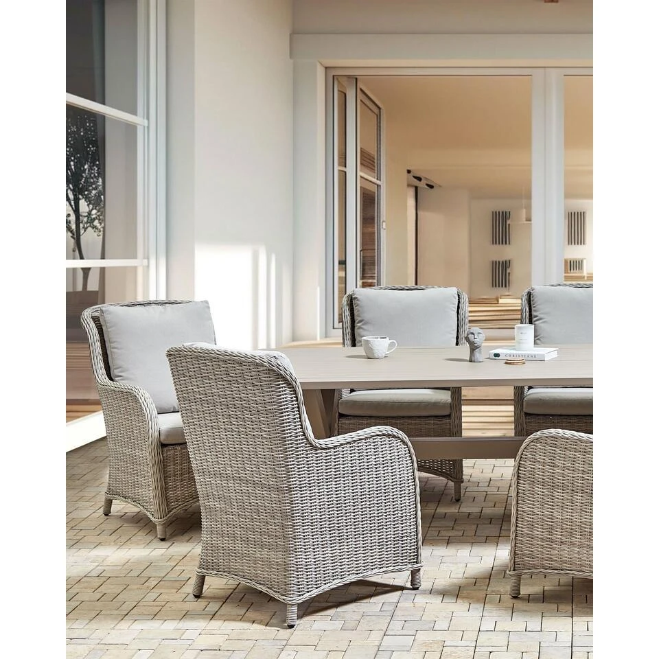 CASCAIS - Tuinstoel Set Van 2 - Beige - PE Rotan 2 CASCAIS - Tuinstoel Set Van 2 - Beige - PE Rotan - Afbeelding 2