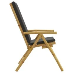 VidaXL - Inklapbaar Tuinstoelen - Kussens - Bruin - Bamboe - 2 Stuks -Beliani Winkel b56ff3c8fd3d40f6ad98a9fe1ef2d70e