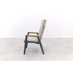 VDG Solaro Verstelbare Dining Tuinstoel - Light Rope / Teak Arm -Beliani Winkel b62d0630cc43402f9b03a1bd0fc85caf