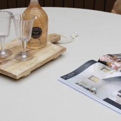 Tuintafel Rond 150cm - Beige Eco Composiet - Betonlook - Eden -Beliani Winkel b743781113b1486b960dc75c52c6d9f6