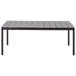TOFANE - Eettafel Uitschuifbaar - Grijs - 198/248 X 90 - Aluminium -Beliani Winkel b82020a802f94e50bfff4b13305390cd