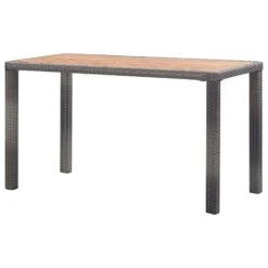 VidaXL Tuintafel 123x60x74 Cm Massief Acaciahout Antraciet En Bruin -Beliani Winkel b84fc7e778664d5db6814abd6408b4de