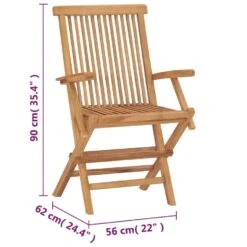 VidaXL - Tuinstoelen - Inklapbaar - Massief Teakhout - 2 Stuks -Beliani Winkel b863ea68637b4625aad6ef540fd23f38