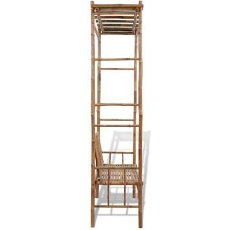 VidaXL Tuinbank Met Pergola 130 Cm Bamboe 3 VidaXL Tuinbank Met Pergola 130 Cm Bamboe - Afbeelding 3