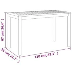 VidaXL - Tuintafel - Bruin - Acaciahout - 110 X 55 X 67 Cm -Beliani Winkel b96cb3db6fb541bc9c2612ae78f7daab