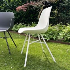 Nolon Noa-Pip Kunststof Tuinstoel Wit - Wit Onderstel -Beliani Winkel b971580657114268abda768744314f15