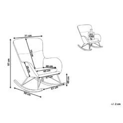 Beliani Schommelstoel ELLAN - Blauw Fluweel 6 Beliani Schommelstoel ELLAN - Blauw Fluweel -Beliani Winkel b9bd525ed125483f94d417124cccba8e 1