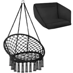 Tectake Hangstoel Grazia, Zwart -Beliani Winkel ba6bb53588114dfd996856d9c674f964