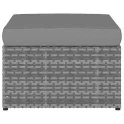 VidaXL - Tuinstoelen - Antraciet - Poly Rattan - Met Voetenbank -Beliani Winkel ba922758e0774303a5a9df773bfdd24d