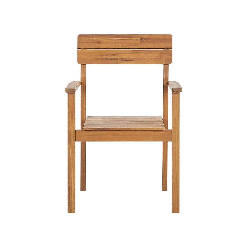 Beliani Tuinstoel FORNELLI - Lichte Houtkleur Acaciahout 4 Beliani Tuinstoel FORNELLI - Lichte Houtkleur Acaciahout - Afbeelding 4