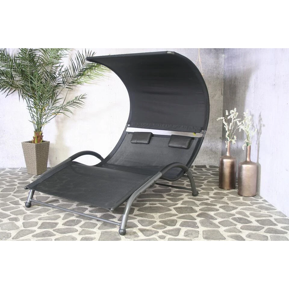 SenS-Line - Cuba 2-Persoonsligbed - Zwart 2 SenS-Line - Cuba 2-Persoonsligbed - Zwart - Afbeelding 2