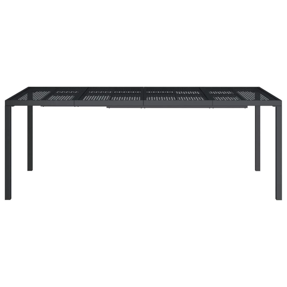 VidaXL - Tuintafel - Antraciet - Staal - 200 X 100 X 72 Cm 3 VidaXL - Tuintafel - Antraciet - Staal - 200 X 100 X 72 Cm - Afbeelding 3