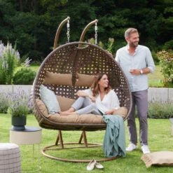 Merkloos HOME DELUXE Hangstoel Bruin Puur -Beliani Winkel bcaed8a449b94df5a5221f10d4bf98b1 1