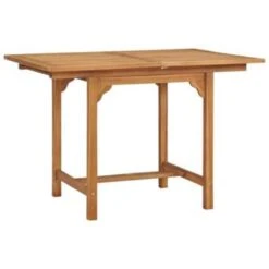 VidaXL Tuintafel Verlengbaar (110-160)x80x75 Cm Massief Teakhout -Beliani Winkel bd457f6c25ed414387204d898db5f8d1