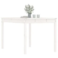 VidaXL - Tuintafel - Wit - Grenenhout - 121 X 82.5 X 76 Cm -Beliani Winkel bd991b373cb14f0dbdb764d27bb2c4d0