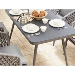 Beliani Tuintafel LIPARI - Grijs Aluminium 7 Beliani Tuintafel LIPARI - Grijs Aluminium -Beliani Winkel be9e9b22d3d043f2938f0a82b56ea921