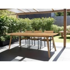 Livingfurn - Tuintafel - Lugano 180cm - Bruin 7 Livingfurn - Tuintafel - Lugano 180cm - Bruin -Beliani Winkel bf6dc9efd8894e0e88242e532a9e2370 1