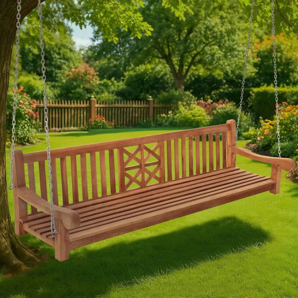 CLP Schommelbank Farm 240 Cm - Teak 3 CLP Schommelbank Farm 240 Cm - Teak - Afbeelding 3