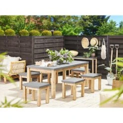 Beliani Tuinstoel OSTUNI - Grijs Vezelcement -Beliani Winkel c0f75dd7e3de4c378f991f46f1d3e509