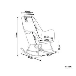 Beliani Schommelstoel ARRIE - Beige Polyester -Beliani Winkel c11c696c40444d45abd9aafae8c199ef