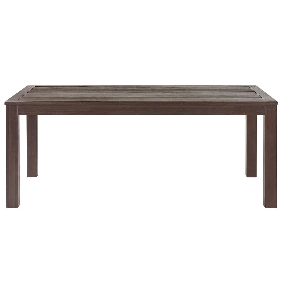 Beliani Eettafel TUSCANIA - Donkere Houtkleur Eucalyptushout 4 Beliani Eettafel TUSCANIA - Donkere Houtkleur Eucalyptushout - Afbeelding 4