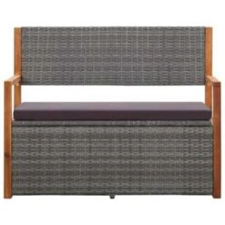 VidaXL Opbergbankje 115 Cm Poly Rattan En Massief Acaciahout Grijs 7 VidaXL Opbergbankje 115 Cm Poly Rattan En Massief Acaciahout Grijs -Beliani Winkel c2052f1e8cce445dbbef3172192bf7f9