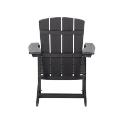 ADIRONDACK - Tuinstoel Met Voetenbank - Grijs - Kunsthout -Beliani Winkel c240ef3f6604465b92cef44dece863be