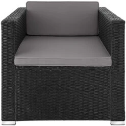 Tectake Wicker Fauteuil Lignano, Zwart -Beliani Winkel c27e60d3bc864d008c9eeca7da8bf85f