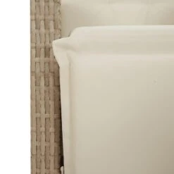 VidaXL - Verstelbare Tuinstoel Met Voetensteun - Beige - Poly Rattan -Beliani Winkel c28b9f828a6e487182d41949aae61ede