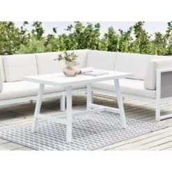 FRATTE - Tuintafel - Wit - Aluminium -Beliani Winkel c315cd77e02f4cd9b9ea360640a1f690
