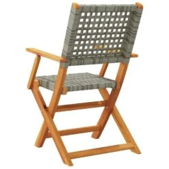 VidaXL - Tuinstoelen - Grijs - Massief Acaciahout En Poly Rattan - 2 Stuks -Beliani Winkel c3180d42bd9e4dd58d9fb97e52615e8f