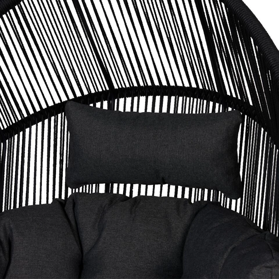 Lisomme Ayla Rattan Tuin Loungestoel Zwart - Met Zitkussens 7 Lisomme Ayla Rattan Tuin Loungestoel Zwart - Met Zitkussens - Afbeelding 7