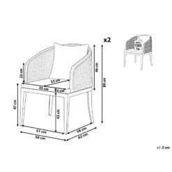 Beliani Tuinstoel LIPARI - Grijs Aluminium -Beliani Winkel c65e447165f348f59f0906a5a3be9e6e