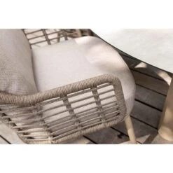 Taste By 4 Seasons Puglia Lage Tuinstoel - Latte -Beliani Winkel c6c020acd74646b698f2142248885c31