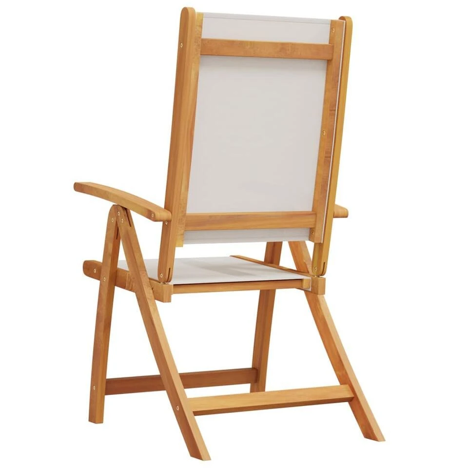 VidaXL - Inklapbare Tuinstoelen - Bruin - Acaciahout - 2 Stuks 6 VidaXL - Inklapbare Tuinstoelen - Bruin - Acaciahout - 2 Stuks - Afbeelding 6