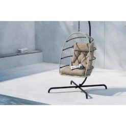 Svea - Hana Hangstoel - Zwart/grijs 8 Svea - Hana Hangstoel - Zwart/grijs -Beliani Winkel c784f431433c40ef9fdc6aee71b6ab95