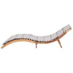 LUINO - Ligstoel - Grijs - Hout 13 LUINO - Ligstoel - Grijs - Hout -Beliani Winkel c80ce502753045c4baa64bb4254a1c87