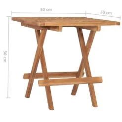 VidaXL - Tuintafel Inklapbaar - Bruin - Massief Teakhout - 50x50x50 Cm -Beliani Winkel c90db62ff4954b9282e33b3be6f30753