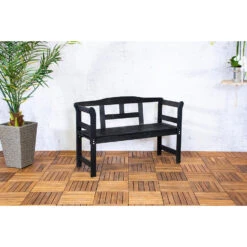 SenS-Line Friesen Tuinbank - Hout - Zwart 11 SenS-Line Friesen Tuinbank - Hout - Zwart -Beliani Winkel c973d978a4204deeb774f30c7abd3e74