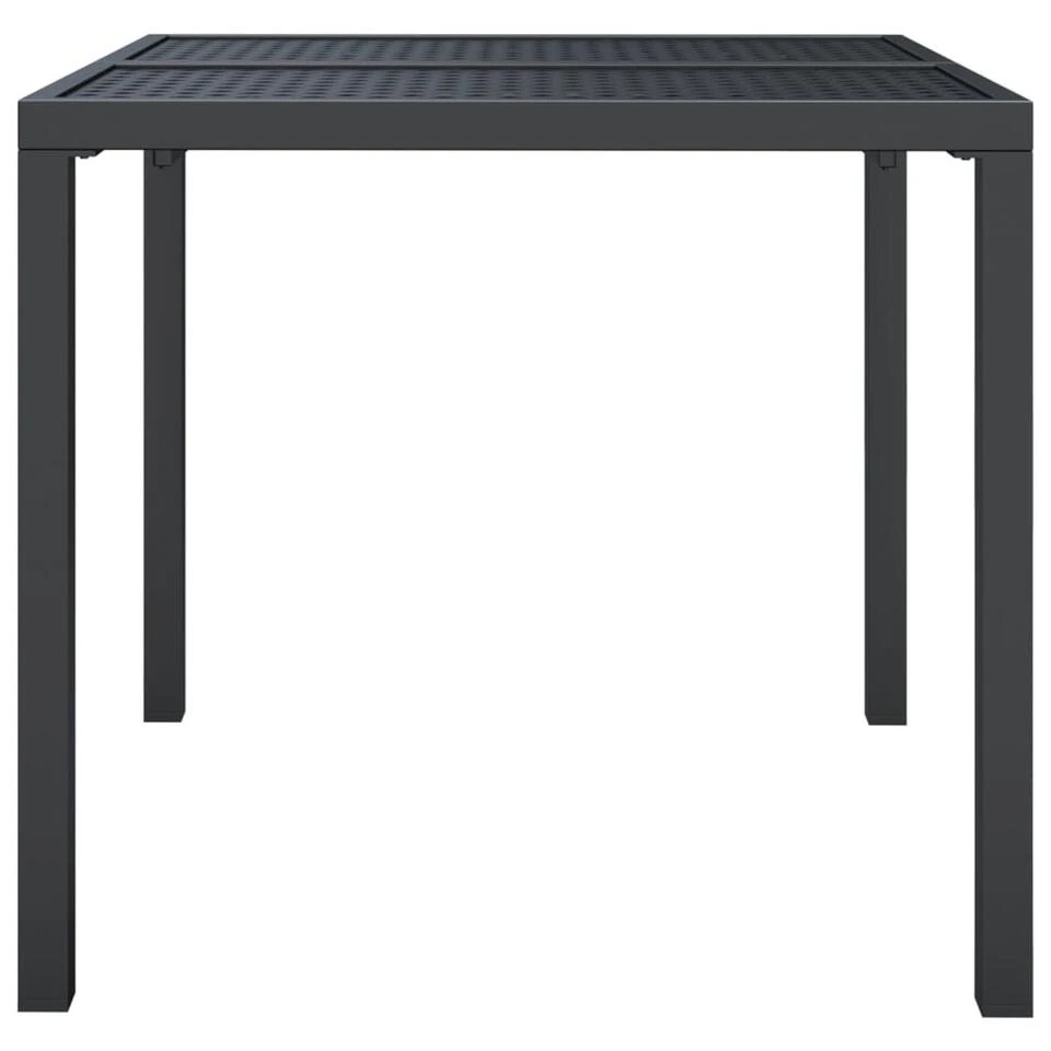 VidaXL - Tuintafel - Antraciet - Staal - 80 X 80 X 72 Cm 4 VidaXL - Tuintafel - Antraciet - Staal - 80 X 80 X 72 Cm - Afbeelding 4