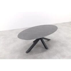 Scotland Ovale Tuintafel Centostone 220 X 115 Cm. - Marmerlook Wit -Beliani Winkel c9ee42a4377c463ab1af9ec8aa164411